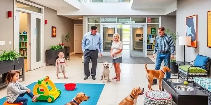 A spacious, family-friendly apartment filled with natural light and vibrant amenities.